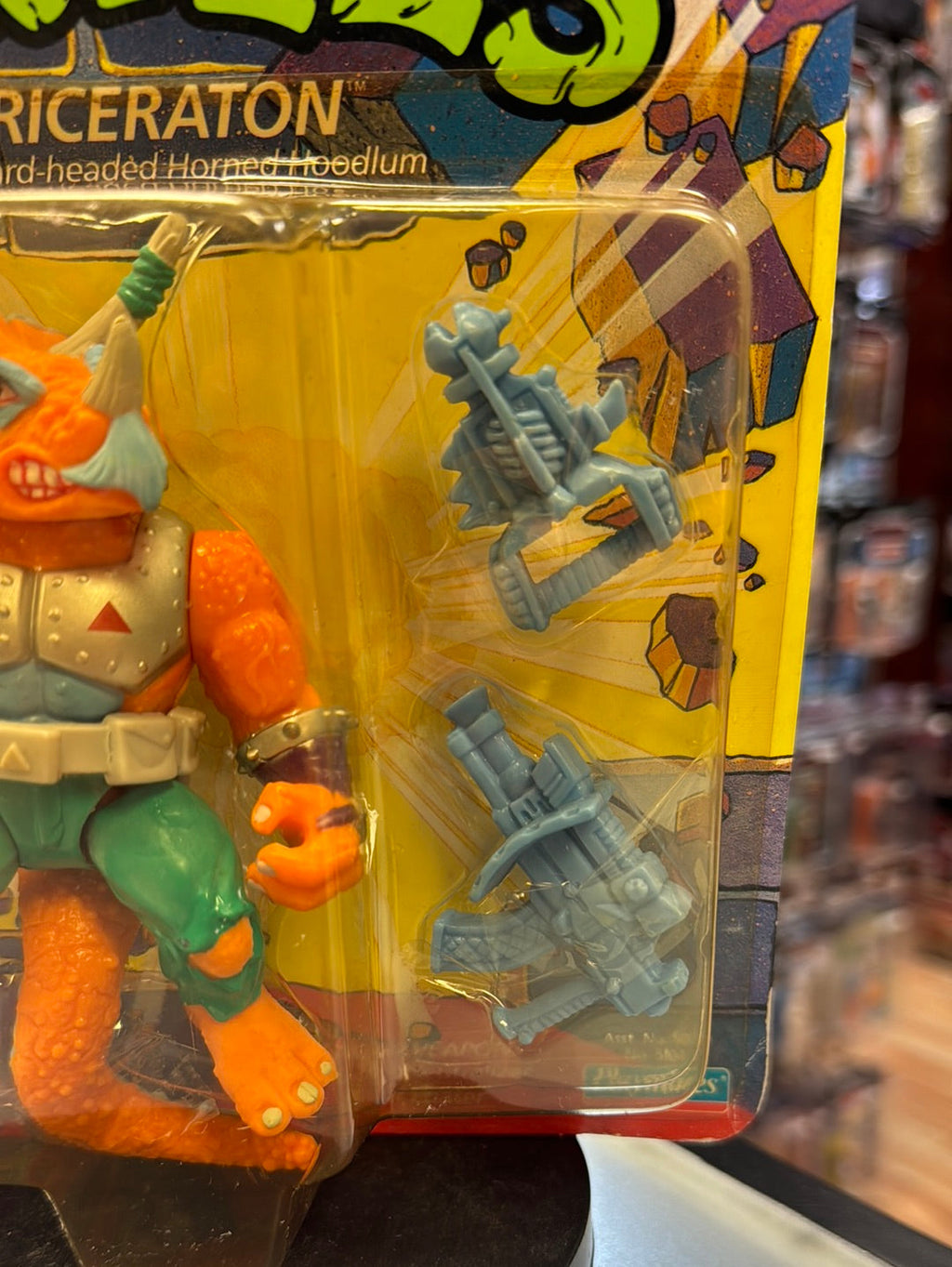 Triceraton 10030 (Vintage TMNT NInja Turtles, Playmates) Sealed product image 4, provided for visual reference and product