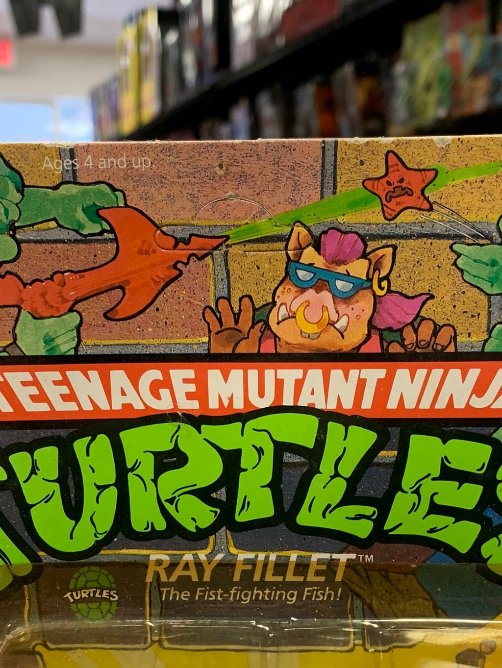 Ray Fillet 0143 (Vintage TMNT Ninja Turtles, Playmates) Sealed product image 3, provided for visual reference and product