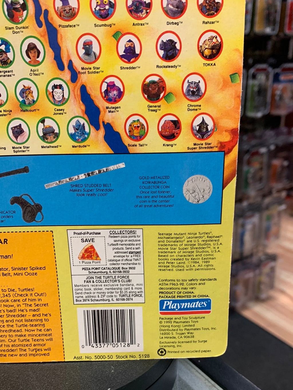 Super Shredder with Coin 0103 (Vintage TMNT Ninja Turtles, Playmates) Sealed product image 14, provided for visual reference