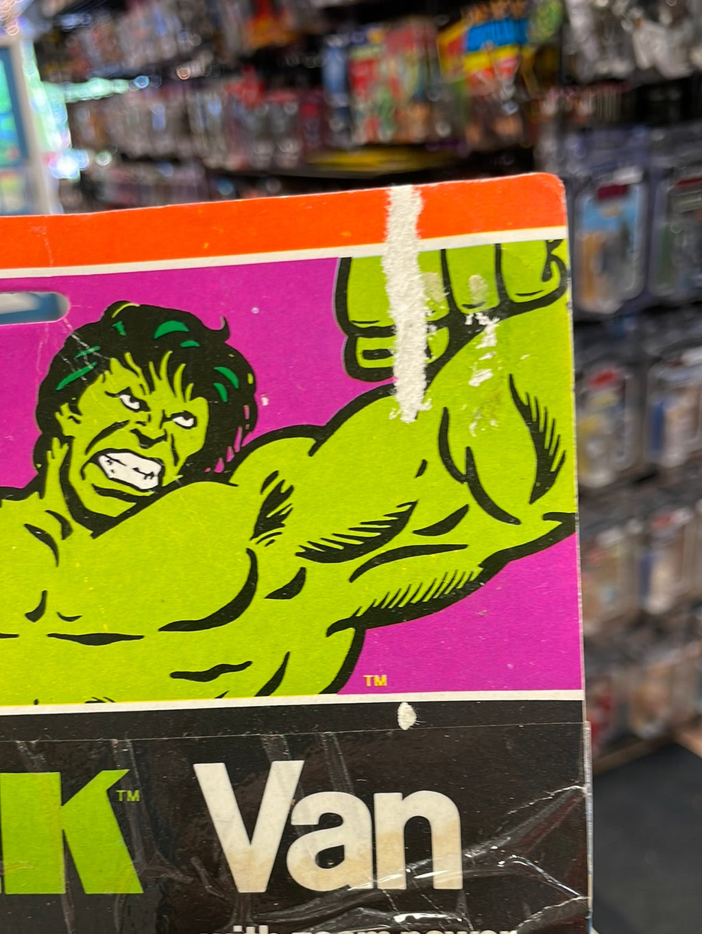 Incredible Hulk Van Zoom Power Ejector (Vintage Marvel 1979, AHI) Sealed product image 3, provided for visual reference and