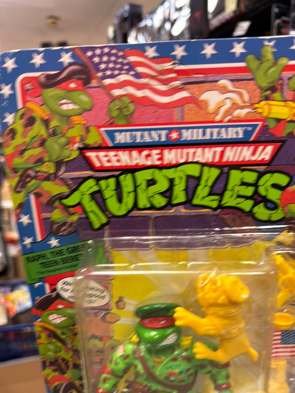Raph the Green Beret 0124 (Vintage TMNT Ninja Turtles, Playmates) Sealed product image 2, provided for visual reference and