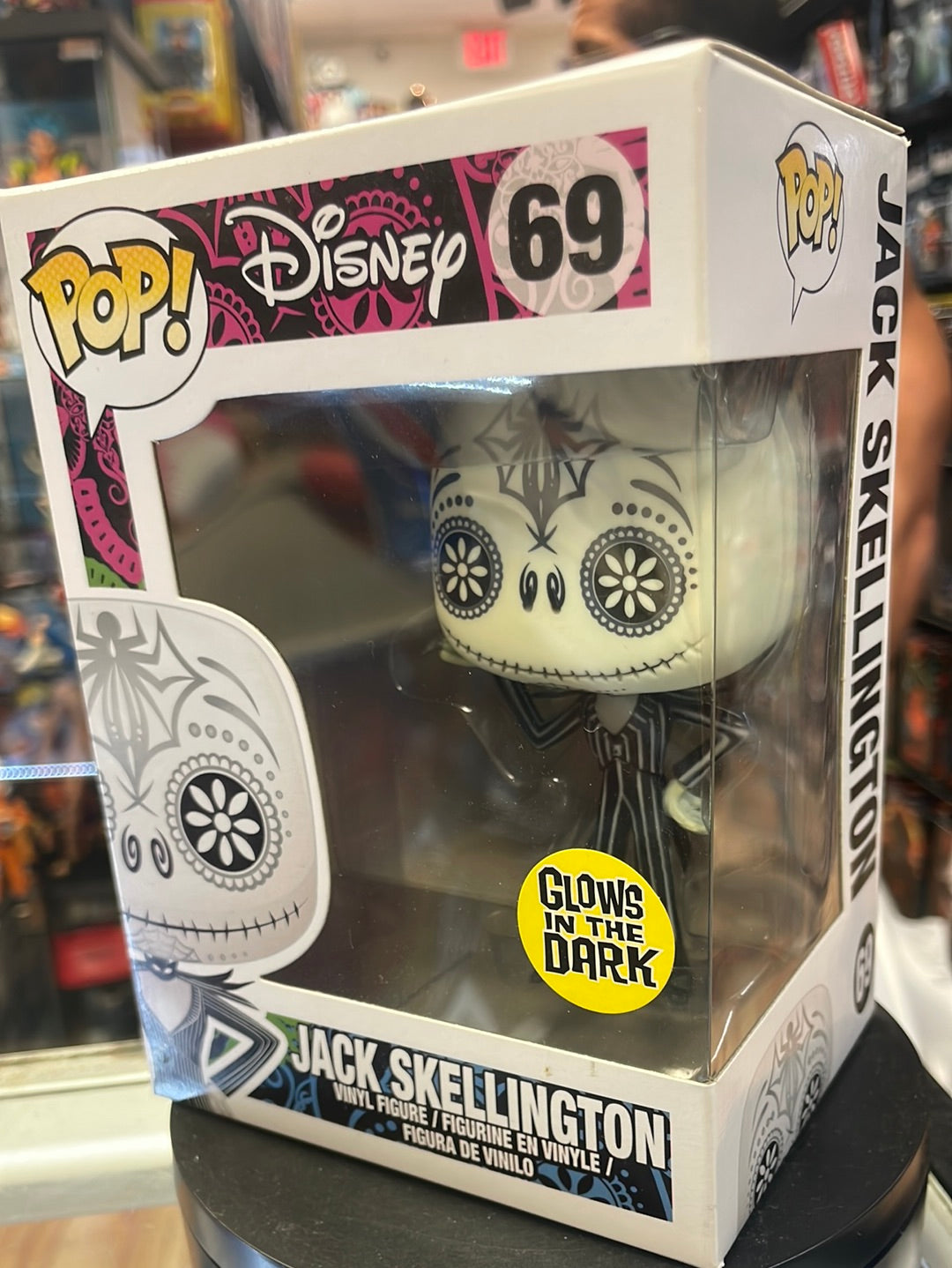 Day of the Dead Jack Skellington Large GITD 69 (Funko Pop! Disney NBC) product image 2, provided for visual reference and
