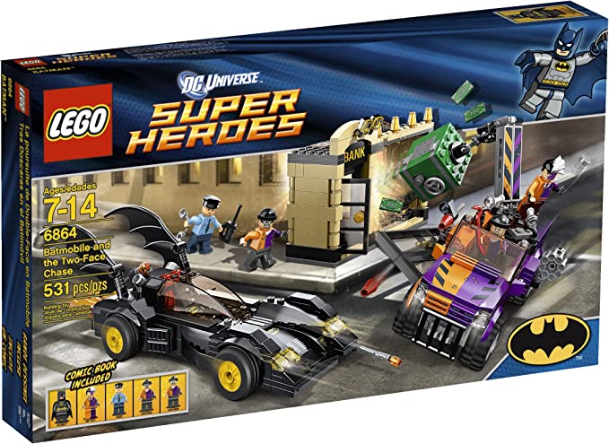 6864 Batmobile and The Two-Face Chase (Retired) (Certified Complete) product image 1, provided for visual reference and