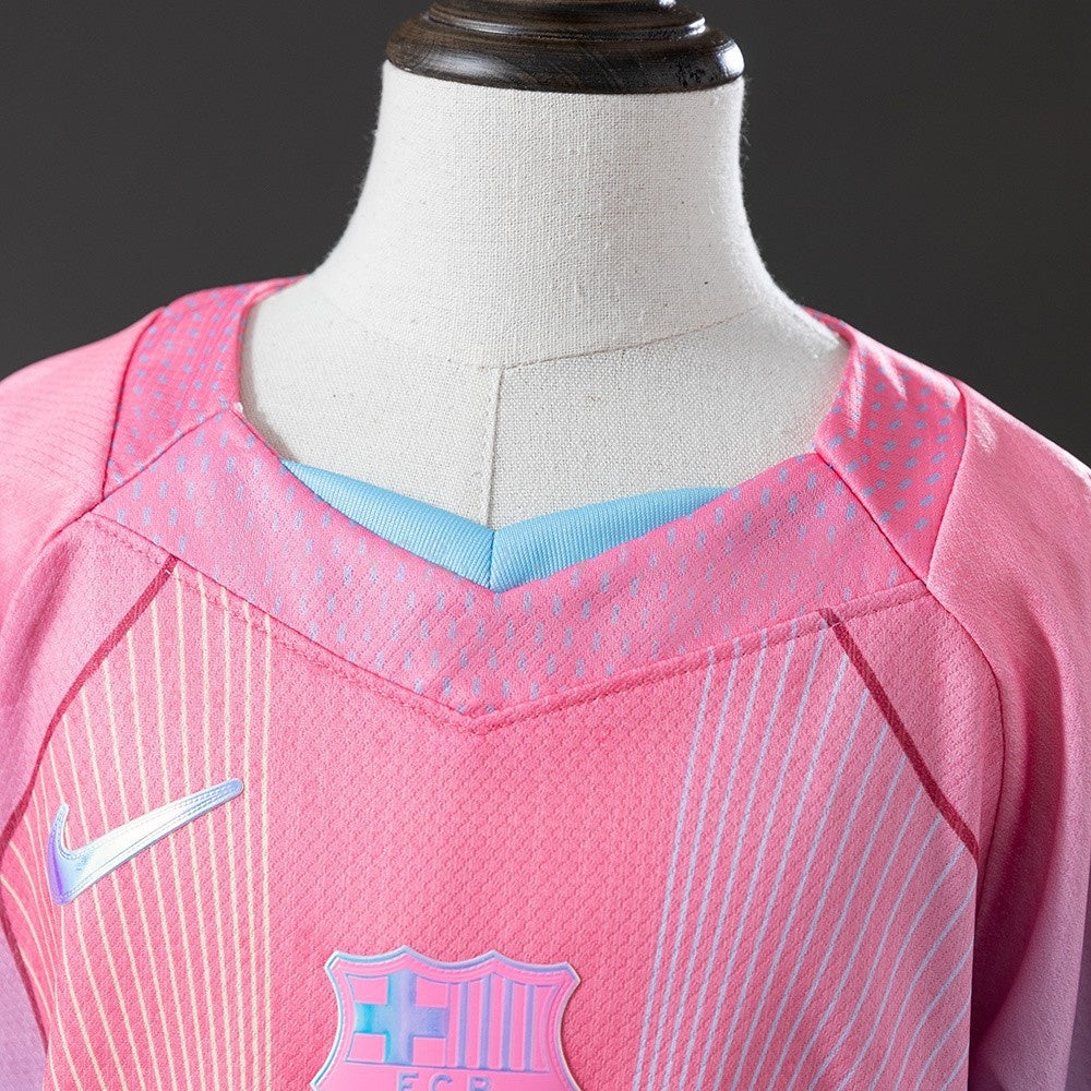 Kids Barcelona Jersey 25/26 Pink Special Football Kit product image 9