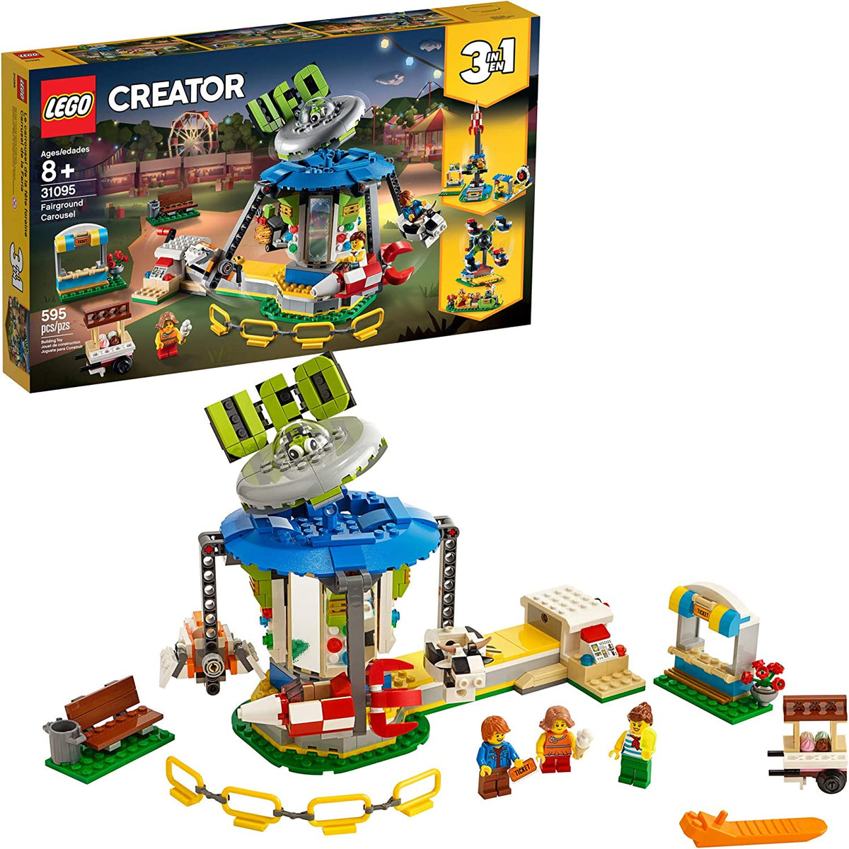 31095 Creator 3in1 Fairground Carousel (Retired) (Certified Complete) product image 1, provided for visual reference and