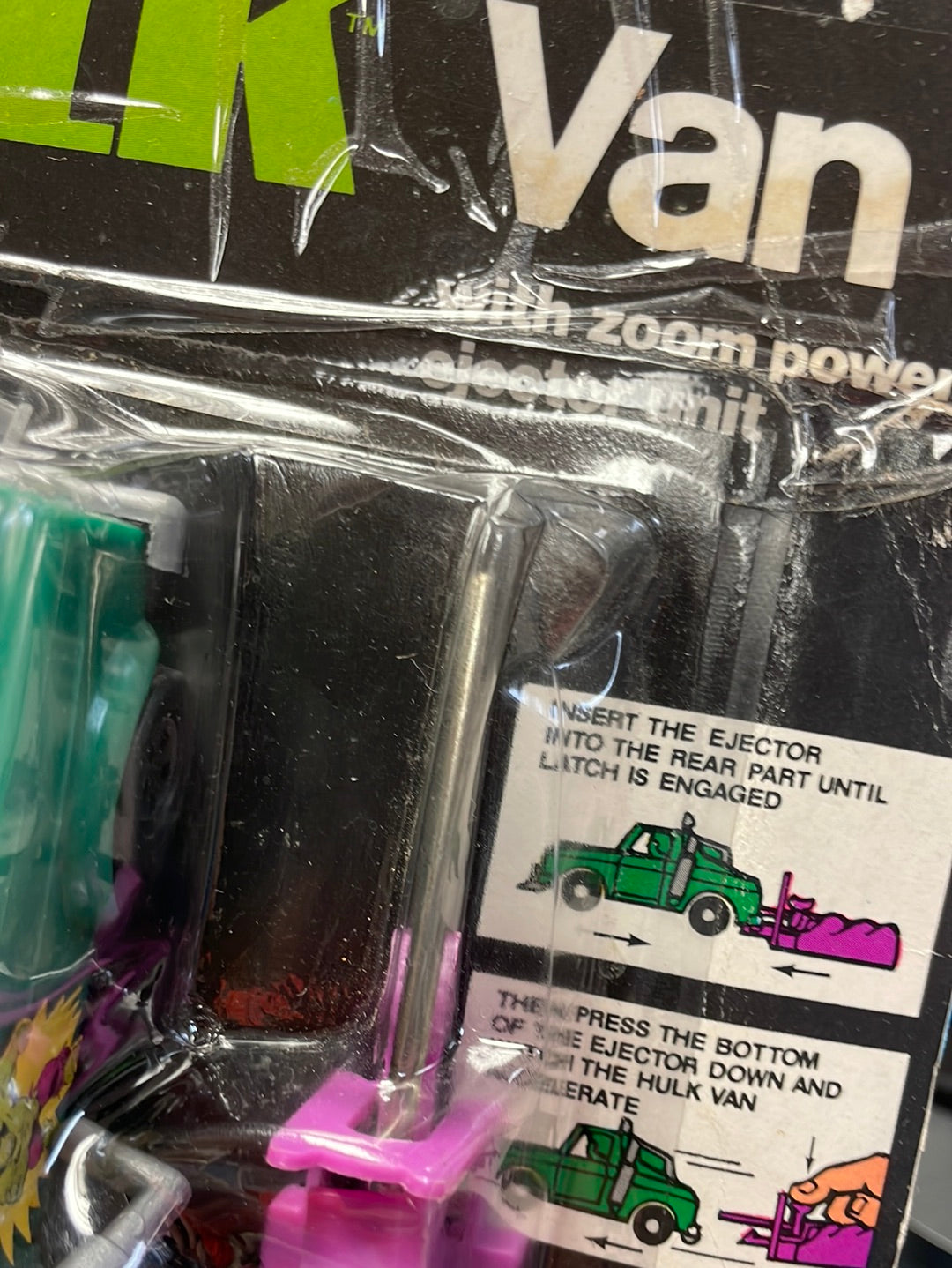 Incredible Hulk Van Zoom Power Ejector (Vintage Marvel 1979, AHI) Sealed product image 10, provided for visual reference and