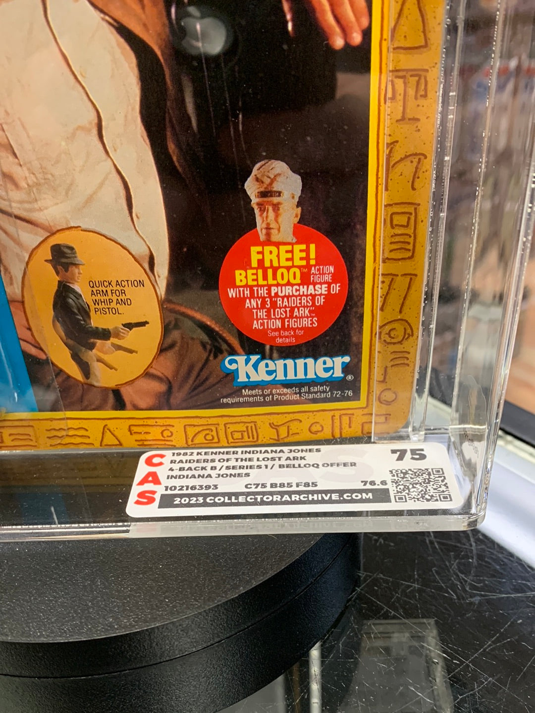 Indiana Jones 4 Back (Indiana Jones ROTA Vintage Kenner) CAS GRADE 75 product image 6, provided for visual reference and