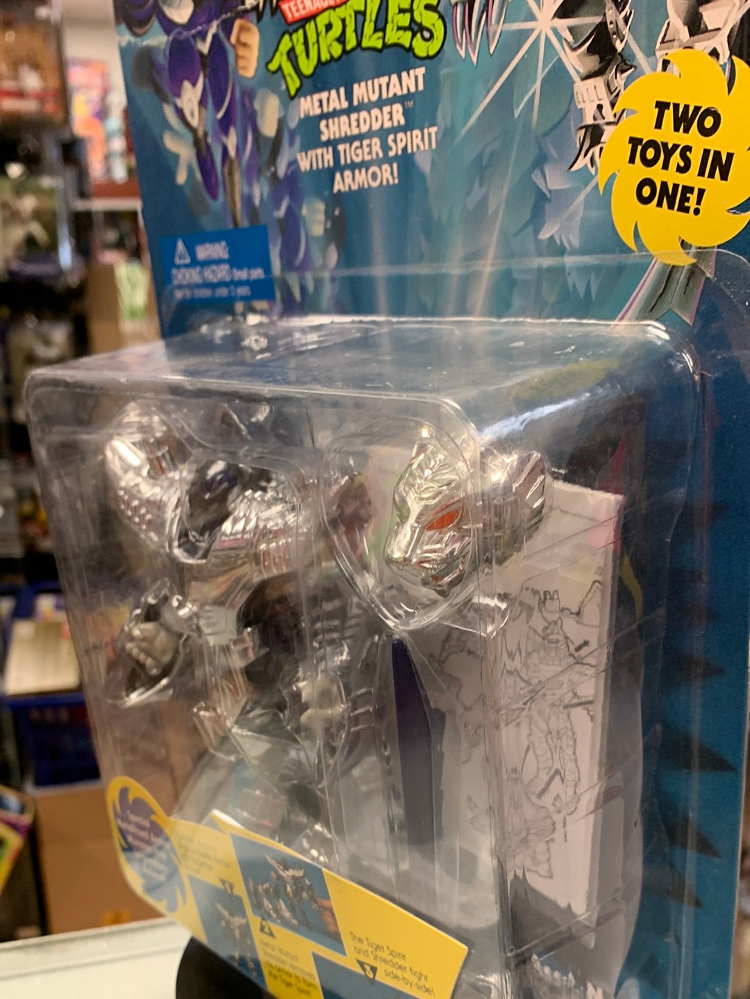 Metal Mutant Shredder 0110 (Vintage TMNT Ninja Turtles, Playmates) Sealed product image 8, provided for visual reference and