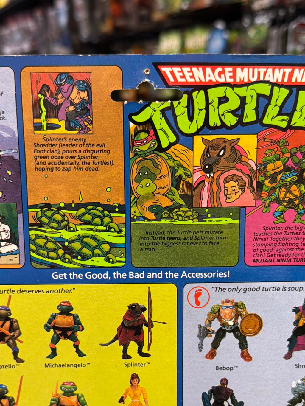 Soft Head 10 Back Michaelangelo 0120 (Vintage TMNT Ninja Turtles, Playmates) Sealed product image 10, provided for visual