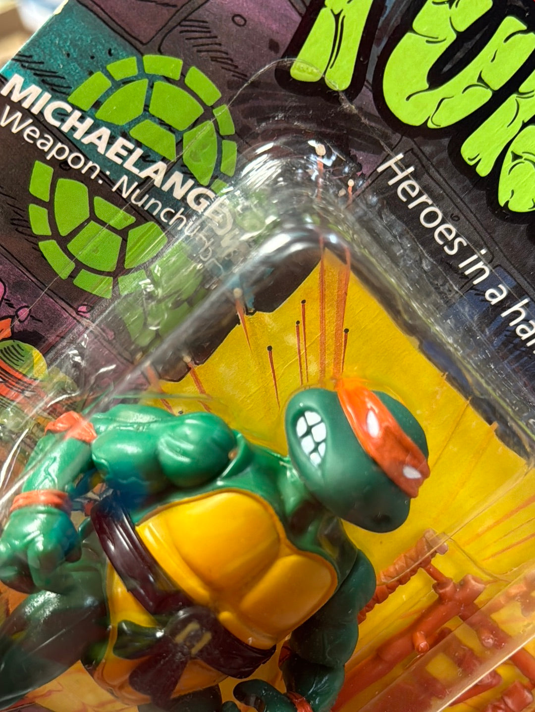 Soft Head 10 Back Michaelangelo 0120 (Vintage TMNT Ninja Turtles, Playmates) Sealed product image 16, provided for visual