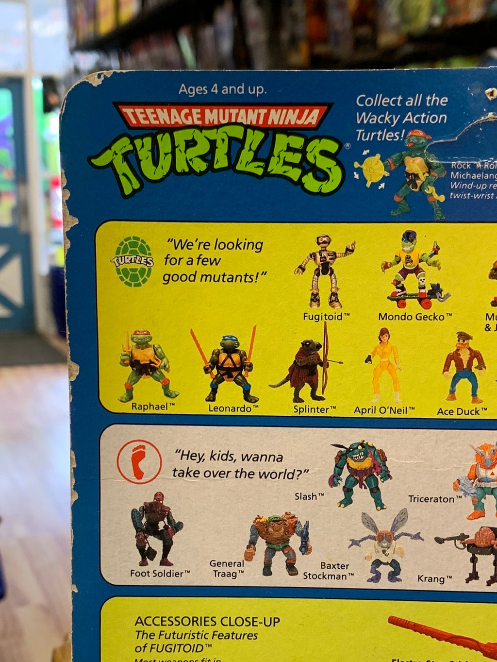 Fugitoid 24 Back 0089 (Vintage TMNT Ninja Turtles, Playmates) Sealed product image 9, provided for visual reference and
