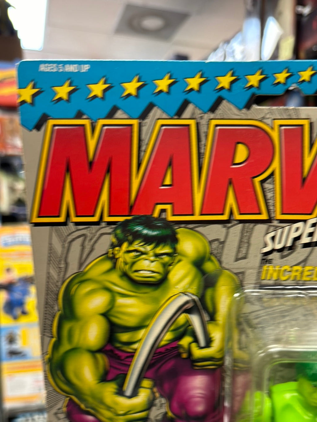 Crushing Arm Incredible Hulk (Vintage Marvel Superheroes, ToyBiz) Sealed product image 2, provided for visual reference and