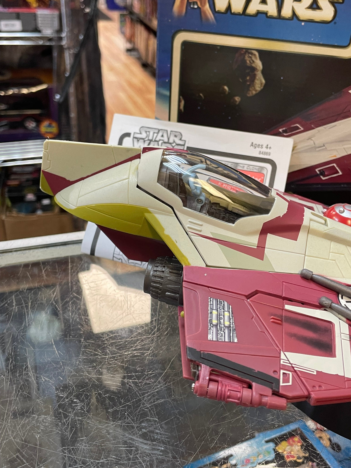 Obi Wan Jedi Starfighter (Vintage Star Wars, Hasbro) **COMPLETE** product image 5, provided for visual reference and product