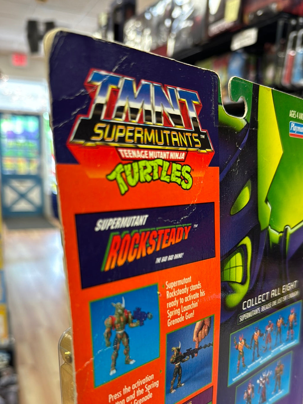 Supermutant Rocksteady 0030 (Vintage TMNT NInja Turtles, Playmates) Sealed product image 8, provided for visual reference