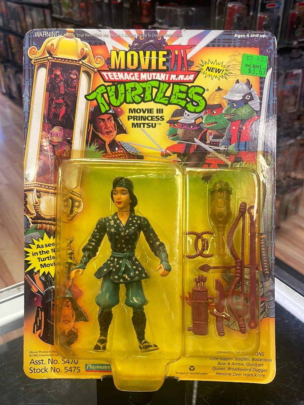 Movie III Princess Mitsu 7423 (Vintage TMNT Ninja Turtles, Playmates) Sealed product image 1, provided for visual reference