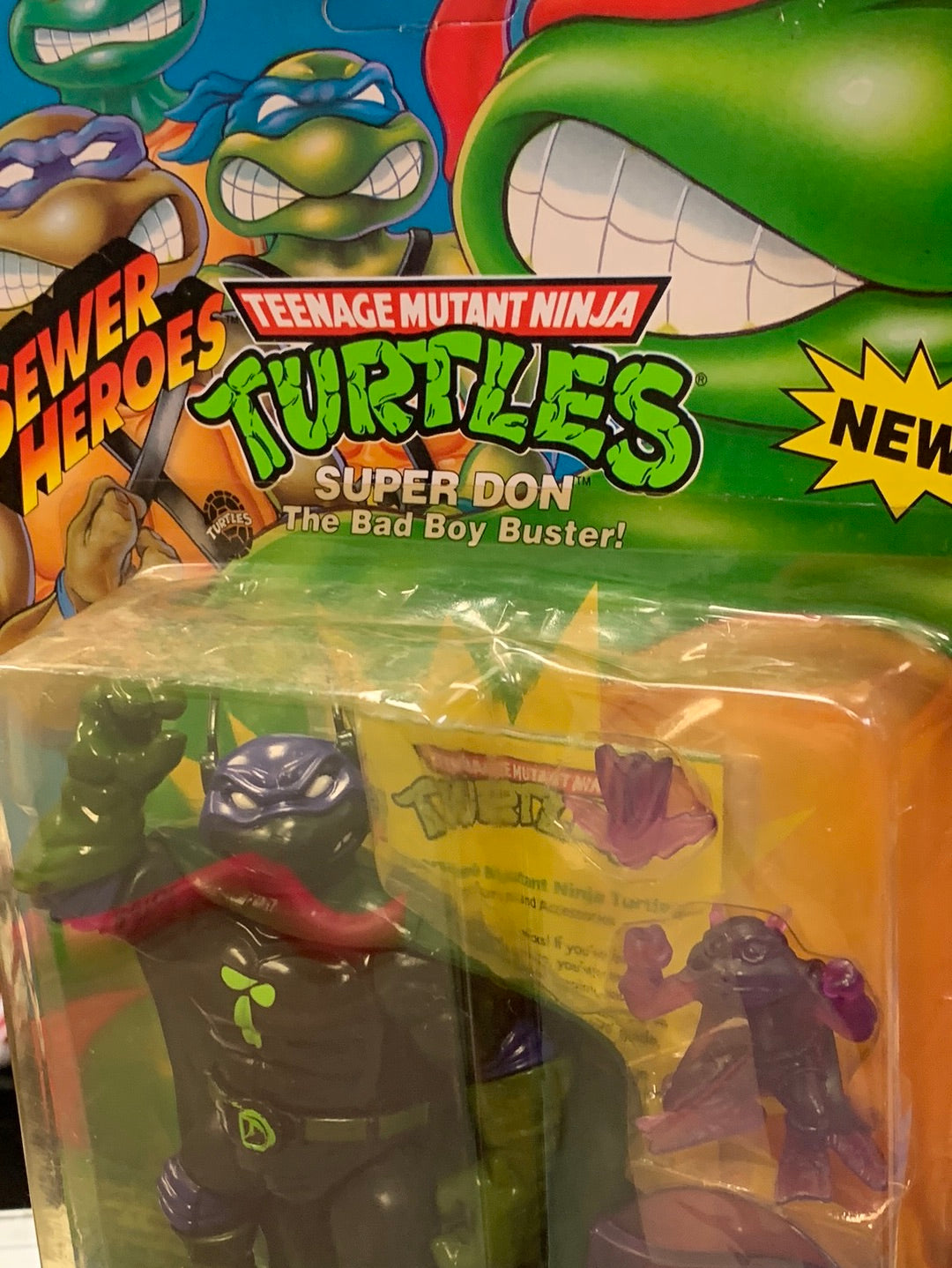 Sewer Heroes Super Don 0084 (Vintage TMNT Ninja Turtles, Playmates) Sealed product image 7, provided for visual reference