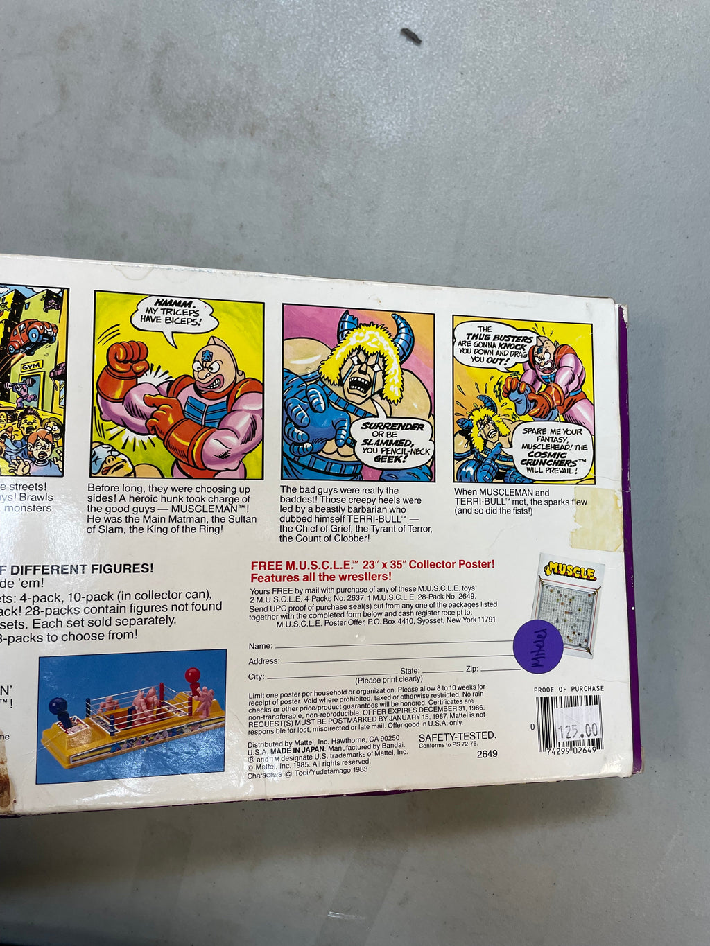 Mighty Maulers Set 3 #2649 (Vintage Muscle Men, Mattel) COMPLETE product image 15, provided for visual reference and product