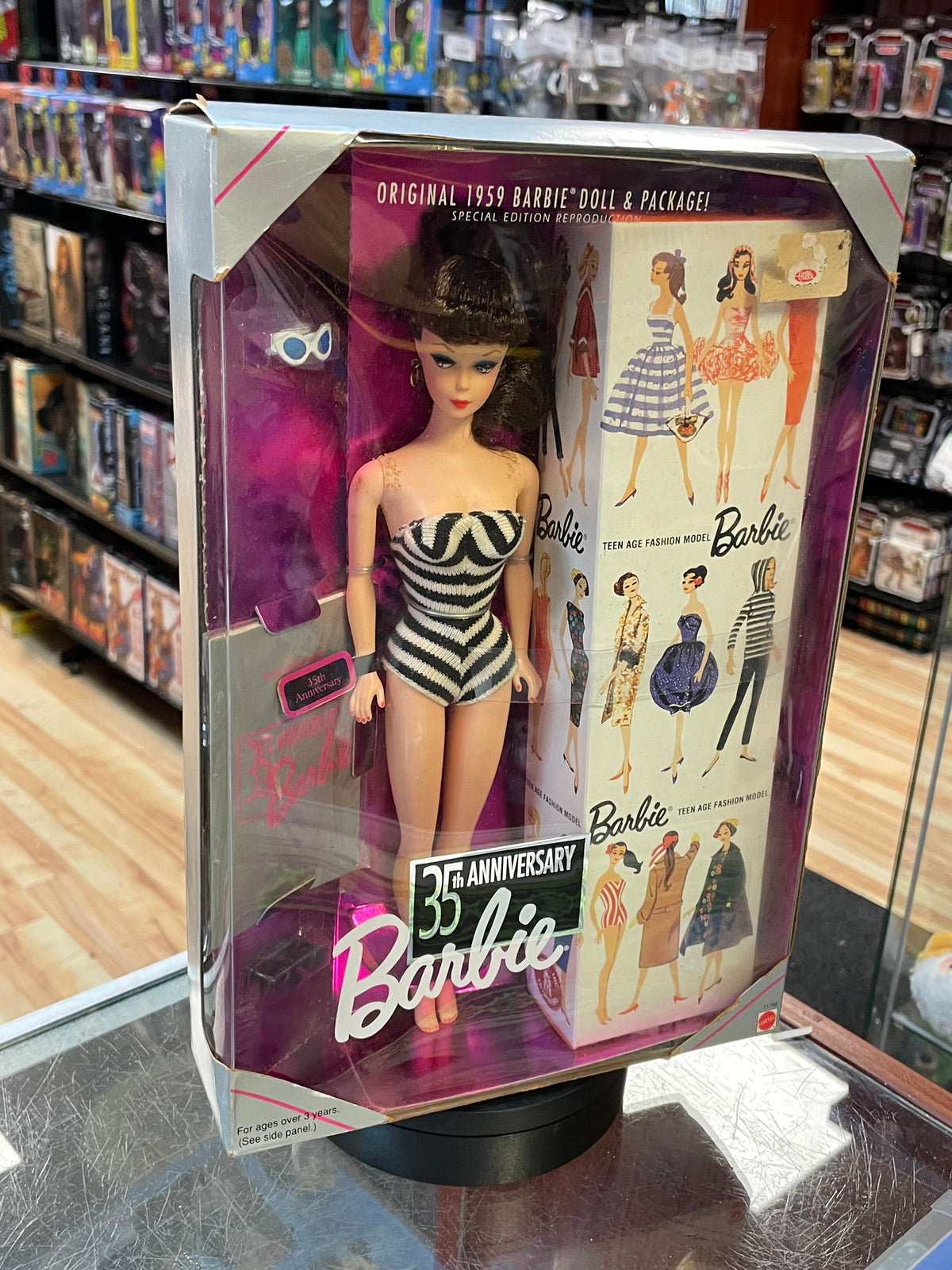 Brunette Barbie 35th #11782 (Vintage Barbie, Mattel) **SEALED** product image 2, provided for visual reference and product