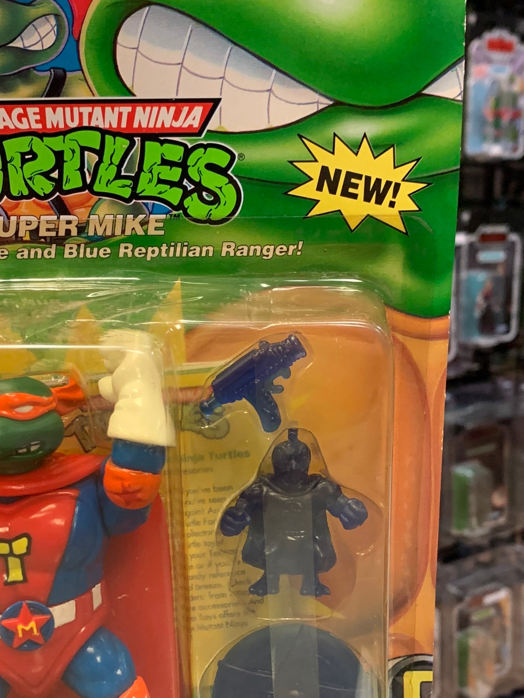Sewer Heroes Super Mike 0091 (Vintage TMNT Ninja Turtles, Playmates) Sealed product image 5, provided for visual reference