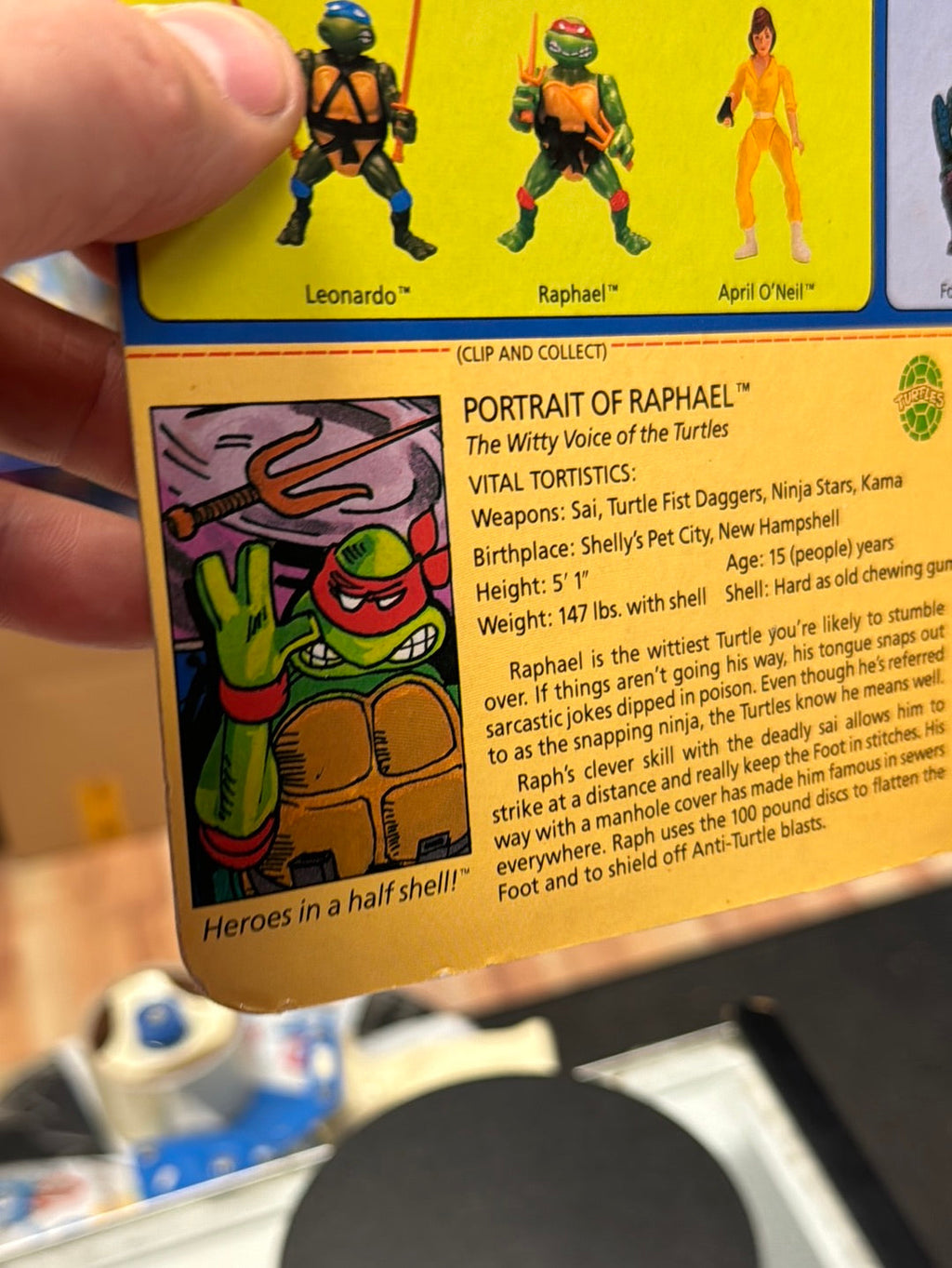 Soft Head 10 Back Rapahel 0117 (Vintage TMNT Ninja Turtles, Playmates) Sealed product image 16, provided for visual