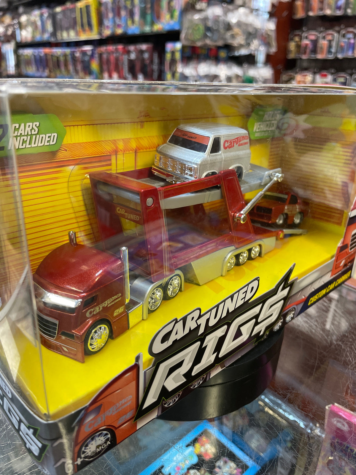 69 Pontiac GTO & 79 GMC Vandura (Car Tuned Rigs Die-Cast Car Carrier, MGA) SEALED product image 4, provided for visual