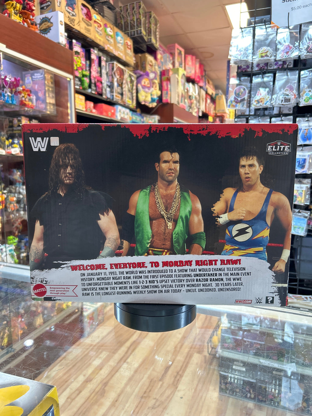 Undertaker, Razor Ramon, And 1-2-3 Kid 3-pack (Mattel, WWE Elite) **SEALED** product image 4, provided for visual reference