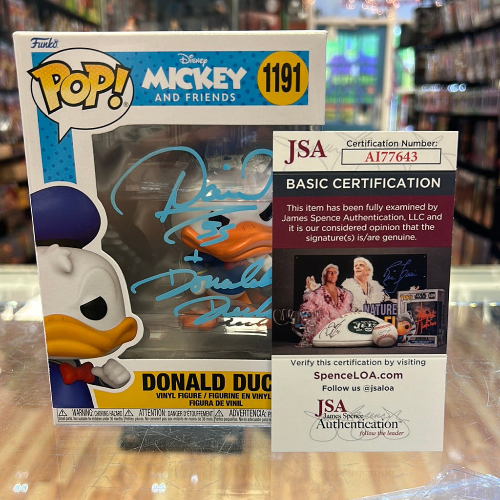 Donald Duck signed by Daniel Ross (Funko, Disney) *JSA* product image 1, provided for visual reference and product detail