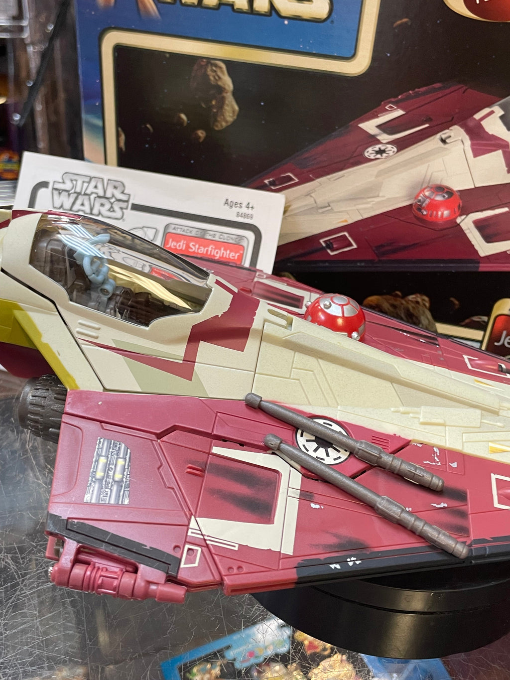 Obi Wan Jedi Starfighter (Vintage Star Wars, Hasbro) **COMPLETE** product image 4, provided for visual reference and product
