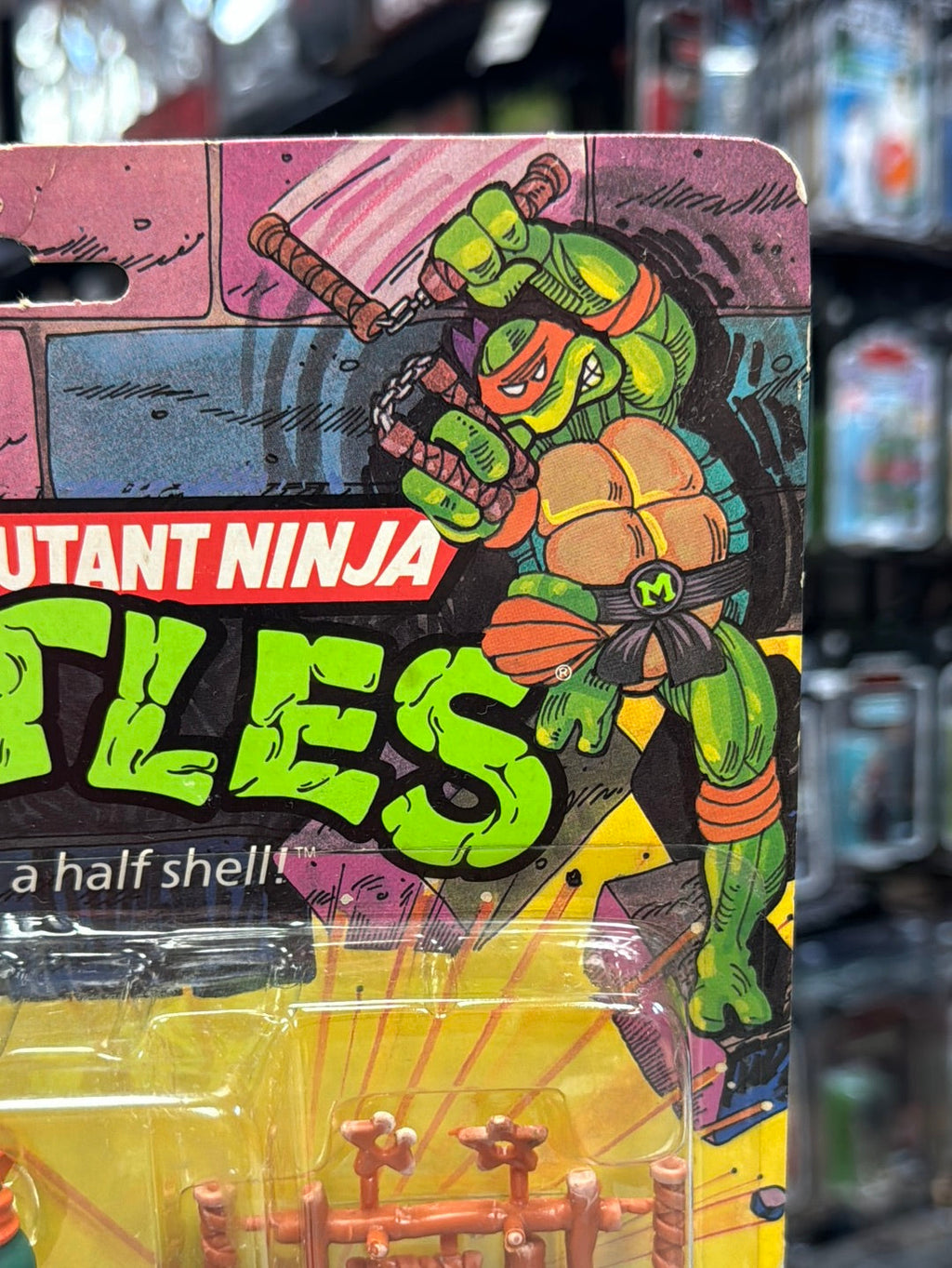 Soft Head 10 Back Michaelangelo 0120 (Vintage TMNT Ninja Turtles, Playmates) Sealed product image 4, provided for visual
