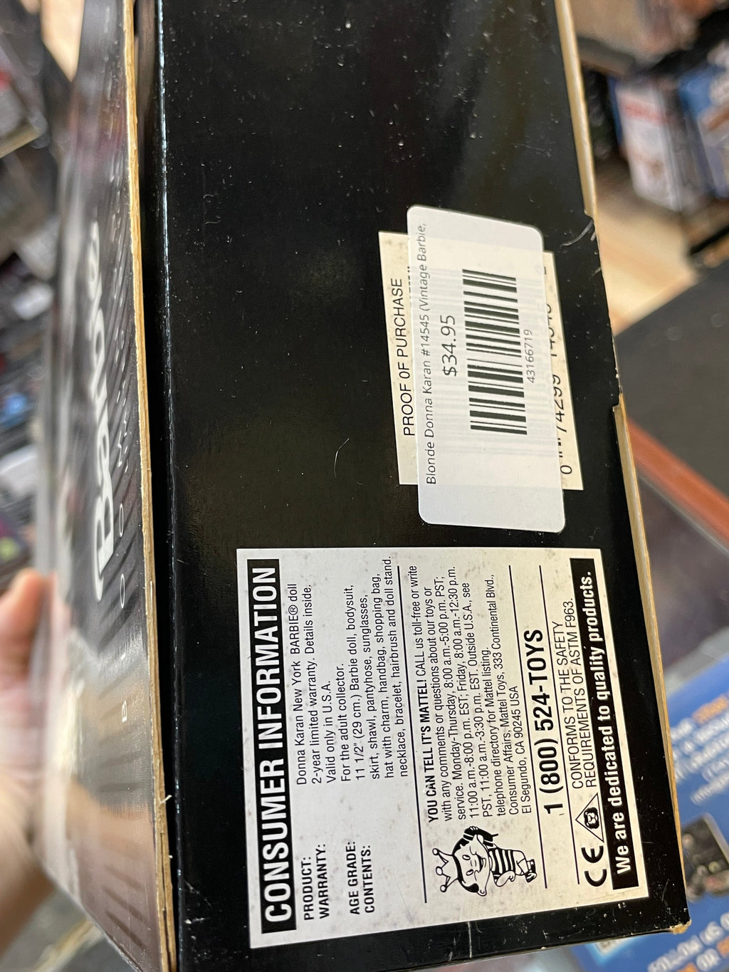Blonde Donna Karan #14545 (Vintage Barbie, Mattel) **SEALED** product image 7, provided for visual reference and product