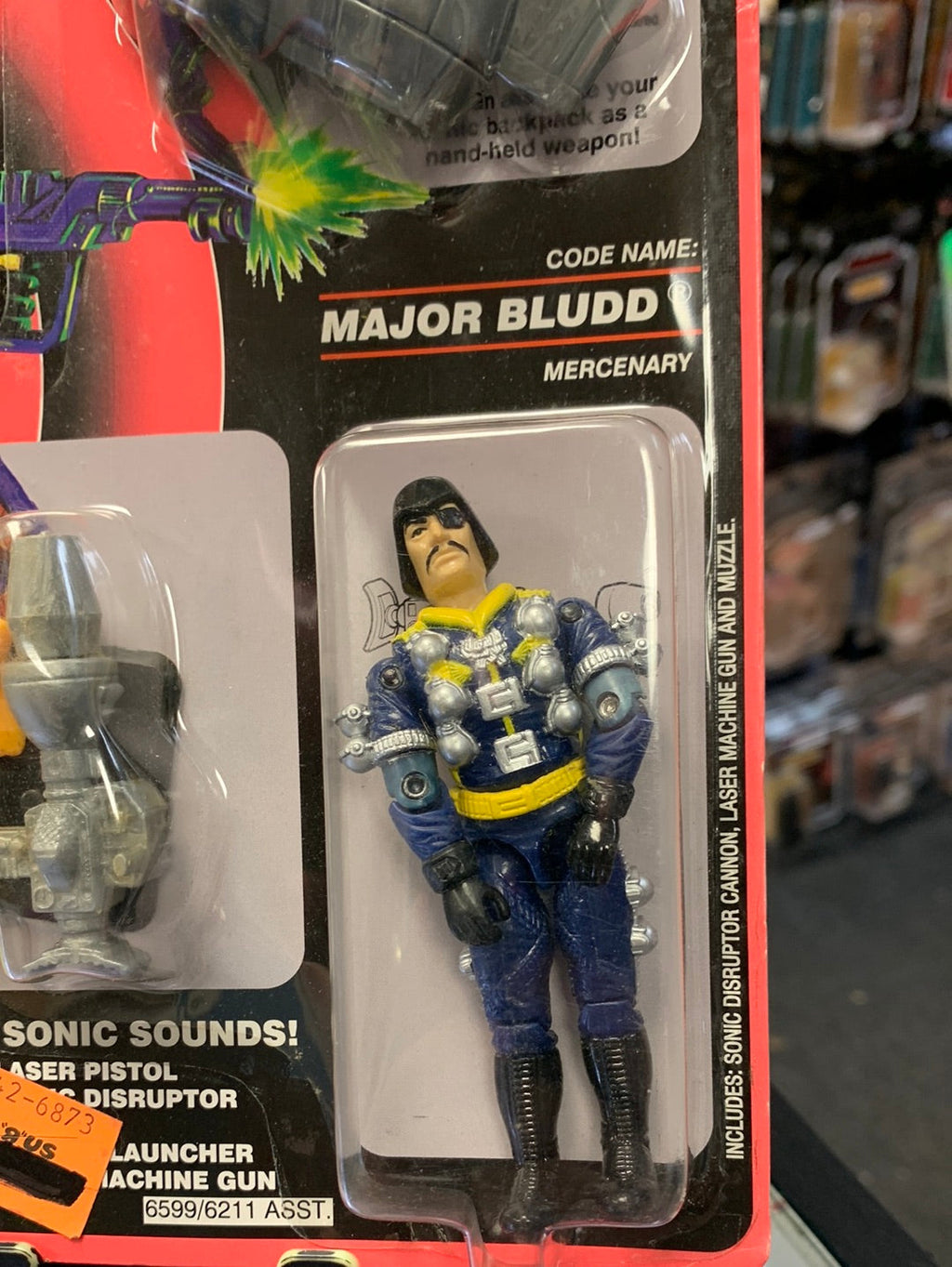 Sonic Fighters Major Bludd (Vintage GI Joe, Hasbro) Sealed product image 4, provided for visual reference and product detail
