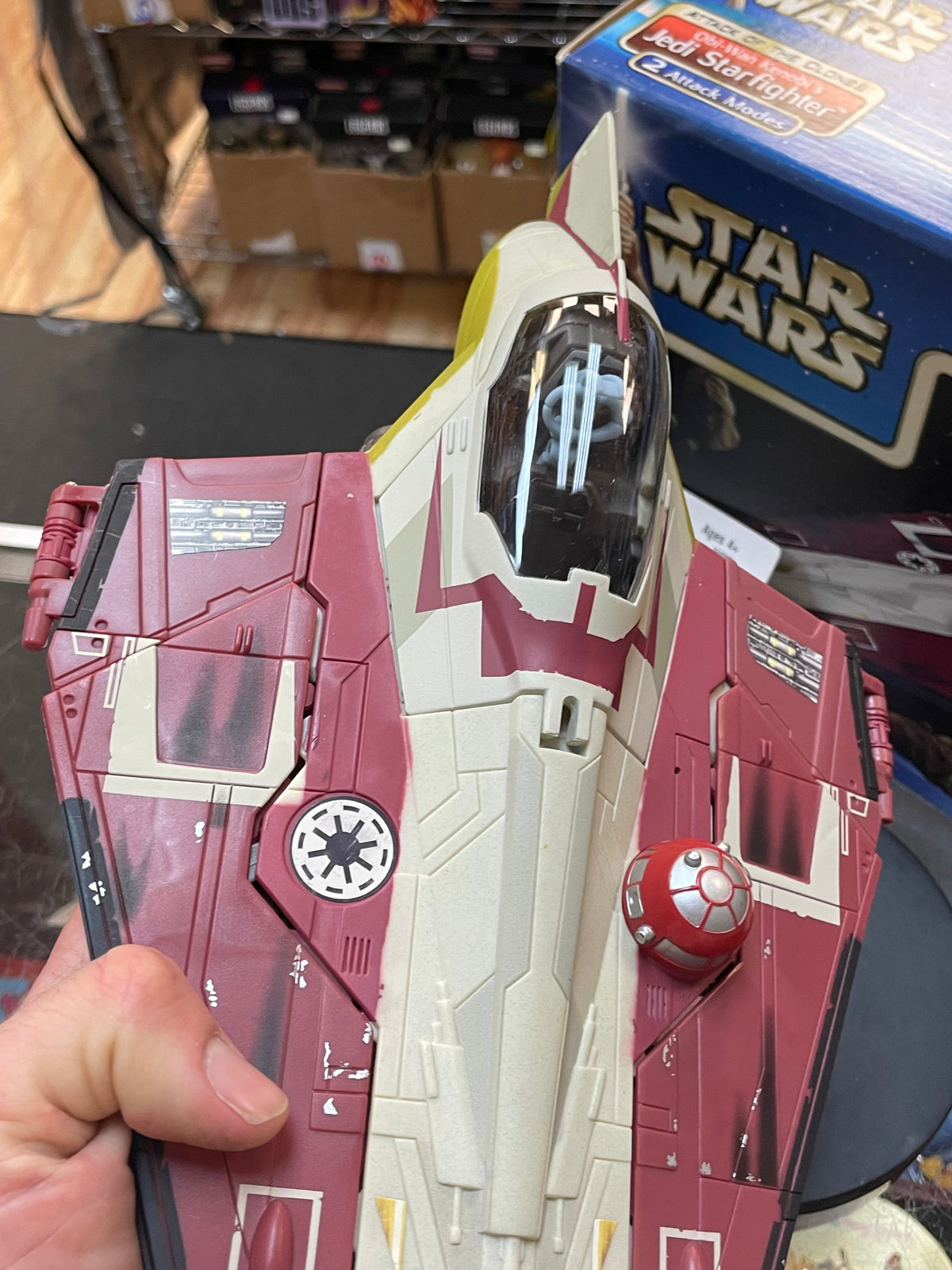 Obi Wan Jedi Starfighter (Vintage Star Wars, Hasbro) **COMPLETE** product image 6, provided for visual reference and product