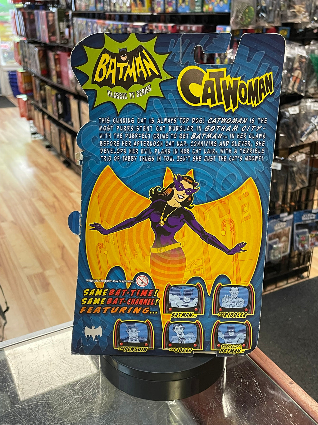 Catwoman With Collector Card (Batman Classic Series, DC Mattel) NEW/OPEN product image 2, provided for visual reference and