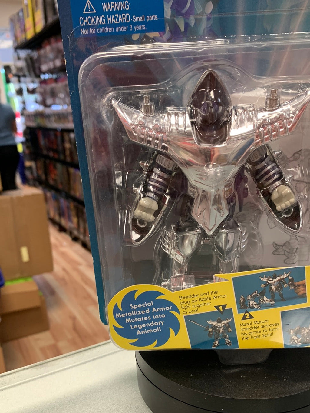 Metal Mutant Shredder 0110 (Vintage TMNT Ninja Turtles, Playmates) Sealed product image 5, provided for visual reference and
