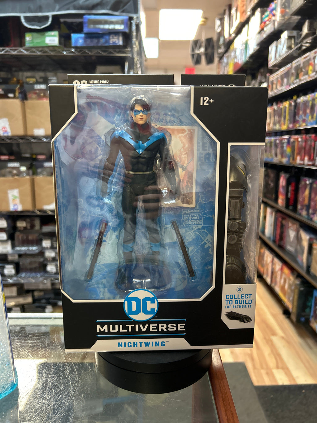 Nightwing -BAF Batmobile- (DC Multiverse, McFarlane) **SEALED** product image 1, provided for visual reference and product