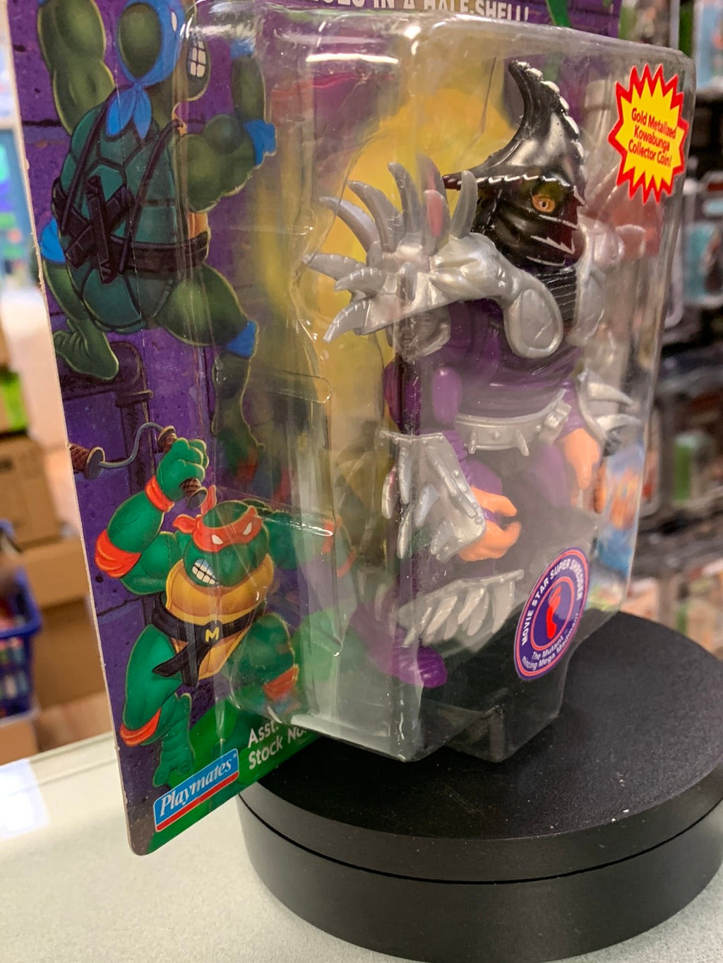 Super Shredder with Coin 0103 (Vintage TMNT Ninja Turtles, Playmates) Sealed product image 7, provided for visual reference