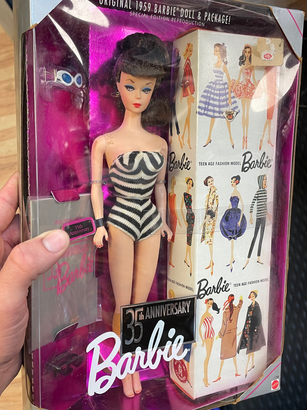 Brunette Barbie 35th #11782 (Vintage Barbie, Mattel) **SEALED** product image 8, provided for visual reference and product