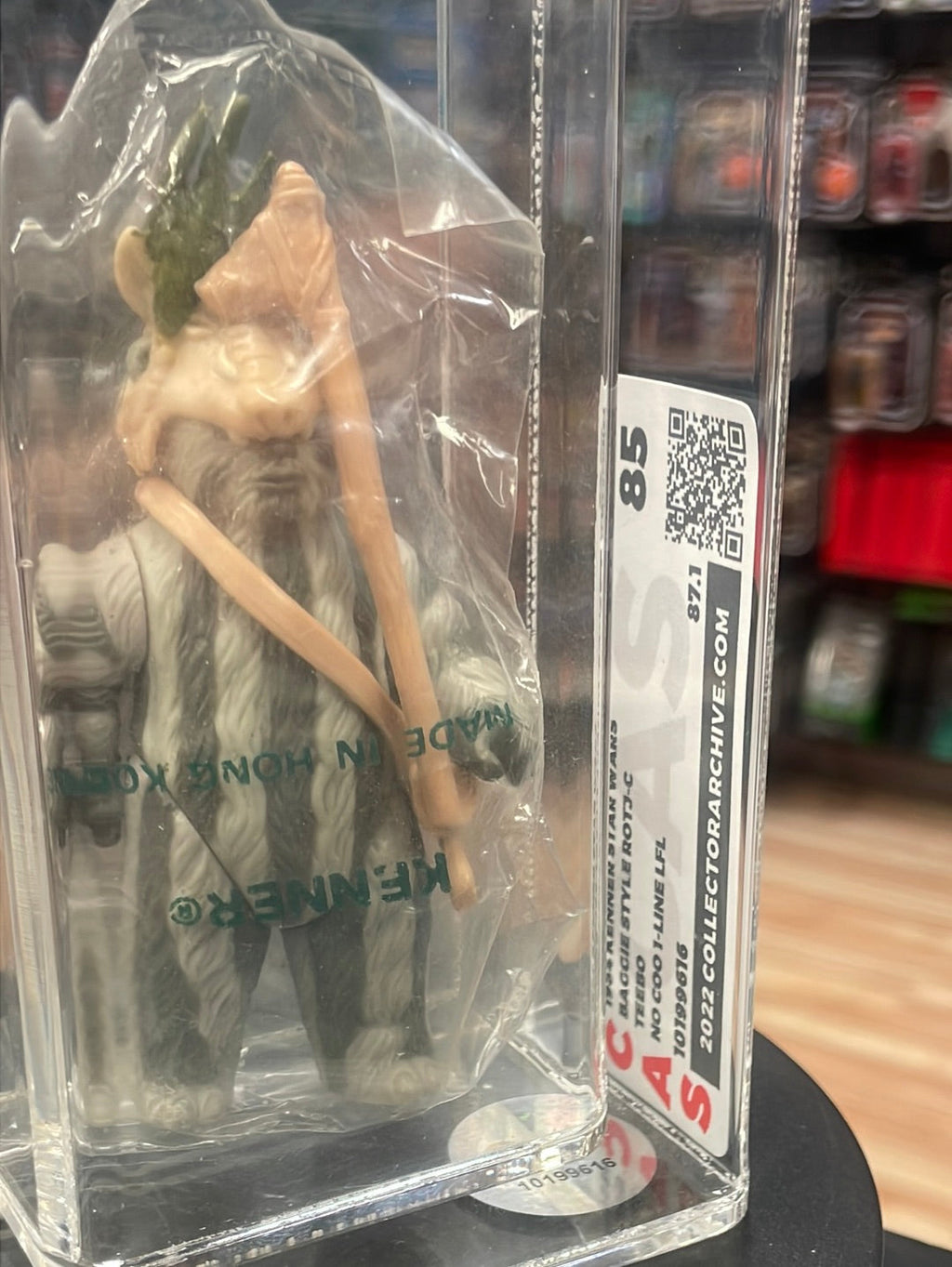 Bagged ROTJ Teebo No COO (Vintage Star Wars, Kenner) CAS Graded 85 product image 3, provided for visual reference and