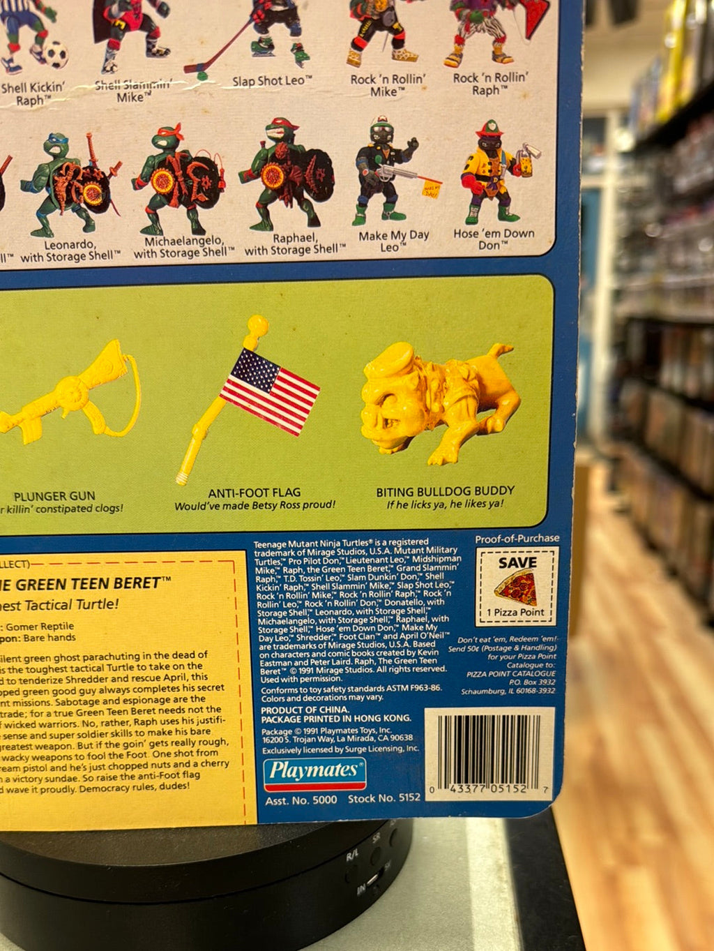 Raph the Green Beret 0124 (Vintage TMNT Ninja Turtles, Playmates) Sealed product image 12, provided for visual reference and