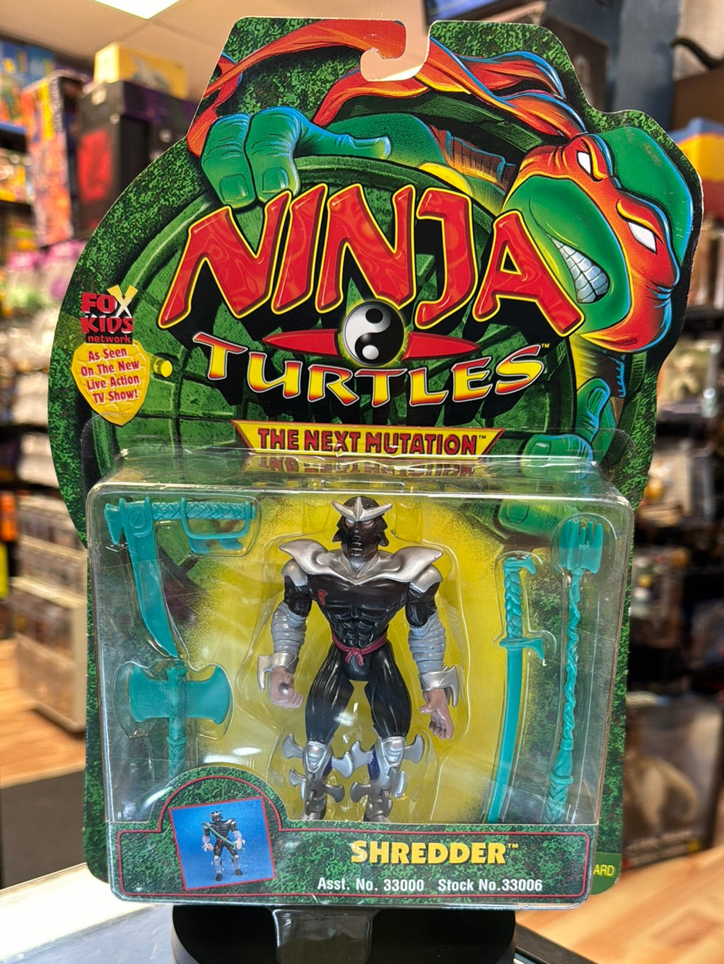 Shredder Next Mutation (Vintage TMNT NInja Turtles, Playmates) Sealed product image 1, provided for visual reference and