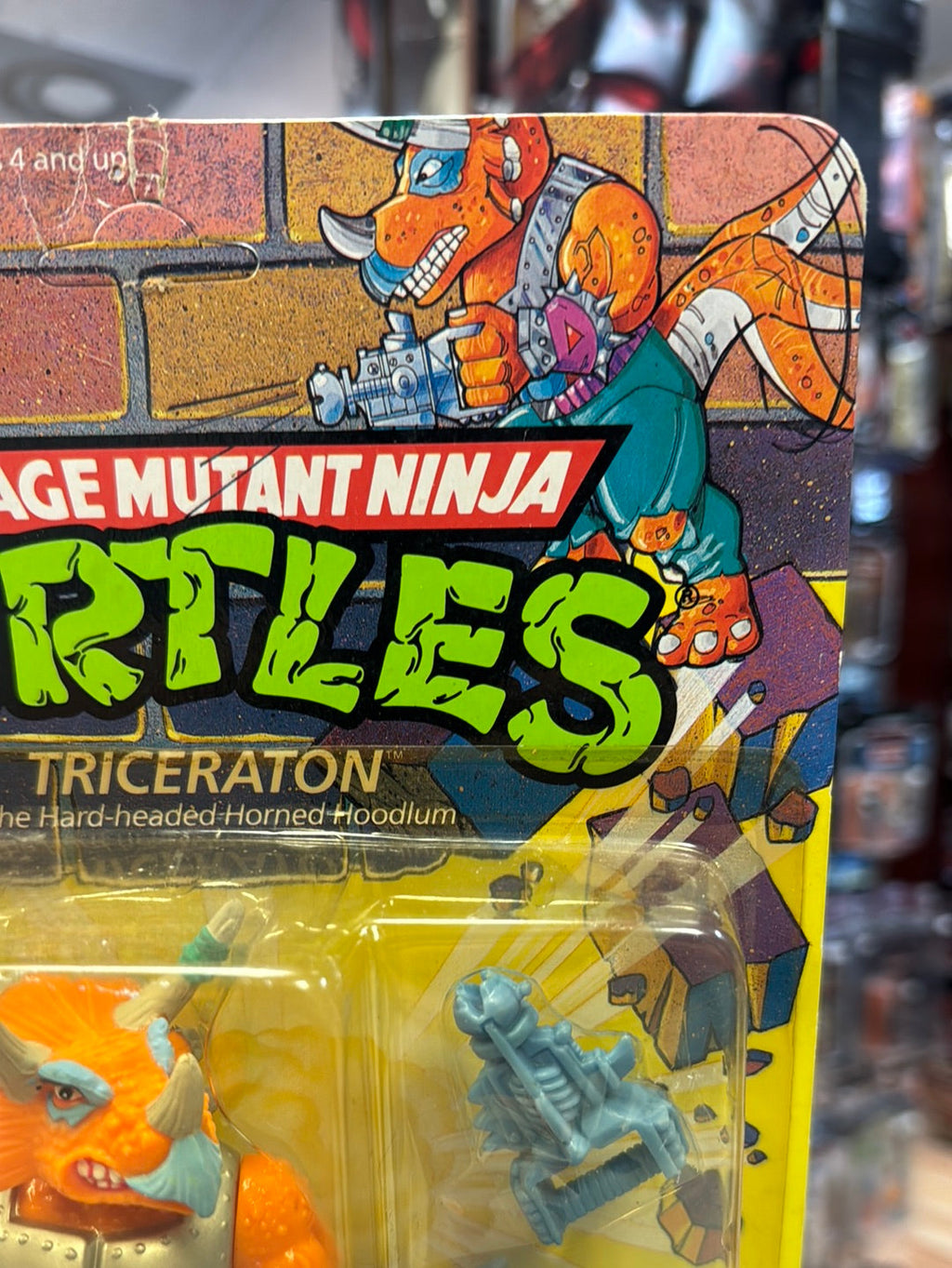 Triceraton 10030 (Vintage TMNT NInja Turtles, Playmates) Sealed product image 3, provided for visual reference and product