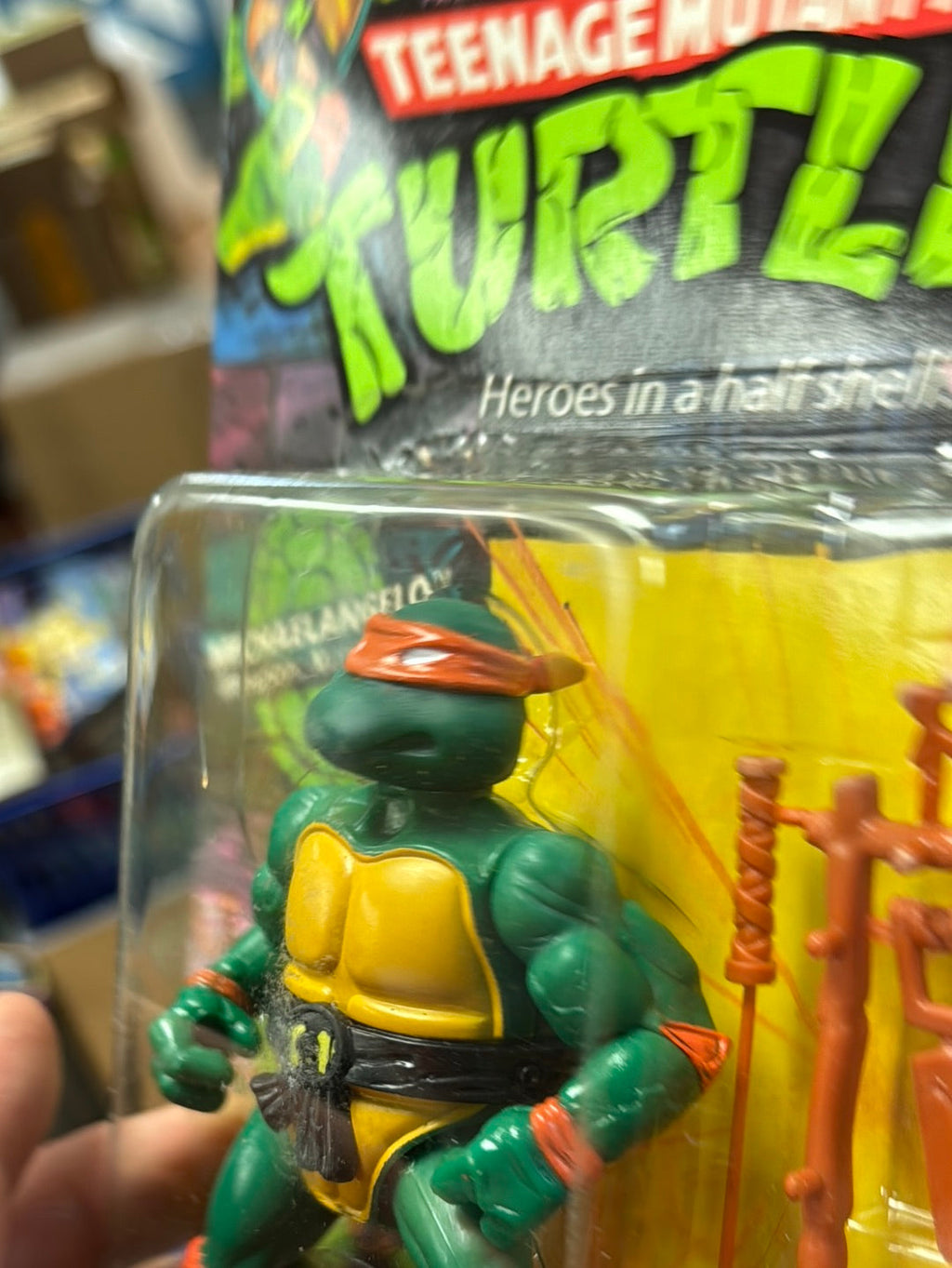 Soft Head 10 Back Michaelangelo 0120 (Vintage TMNT Ninja Turtles, Playmates) Sealed product image 15, provided for visual