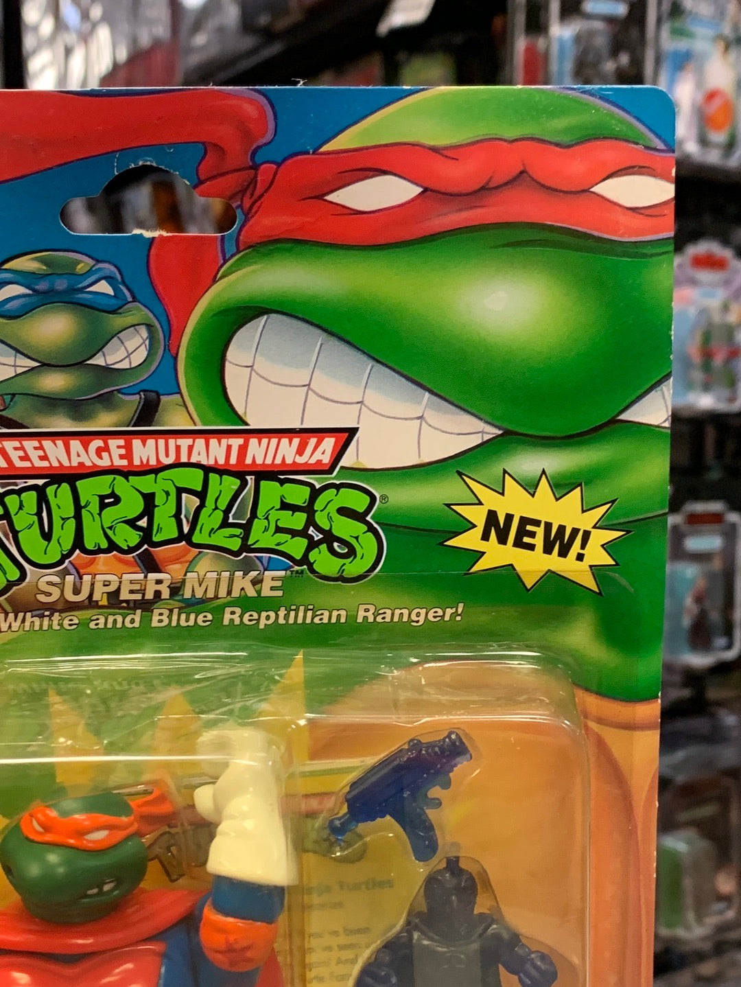 Sewer Heroes Super Mike 0091 (Vintage TMNT Ninja Turtles, Playmates) Sealed product image 4, provided for visual reference