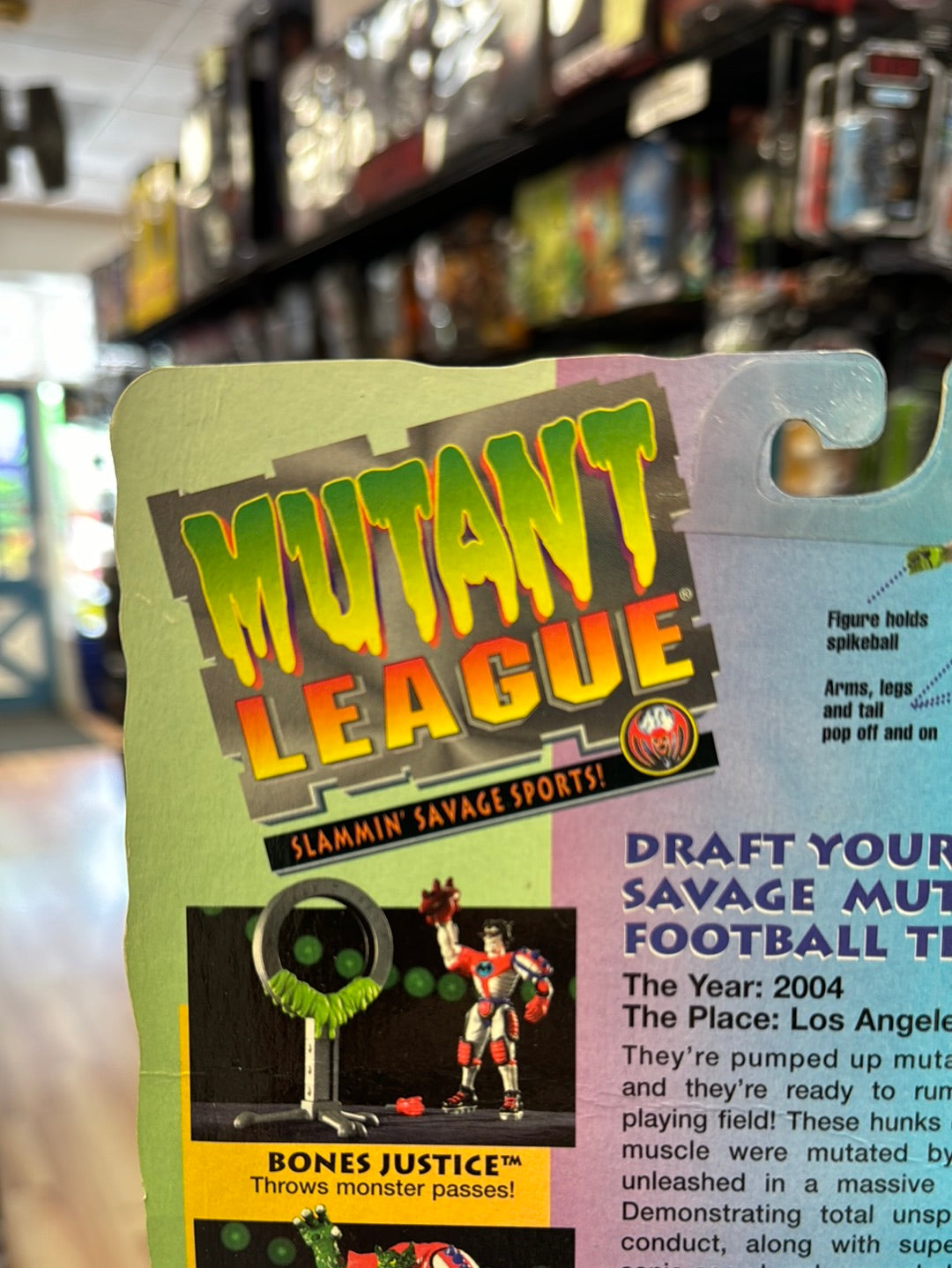 Razor Kidd with Tail Whippin Kicks (Vintage Mutant League, Galoob) Sealed product image 10, provided for visual reference