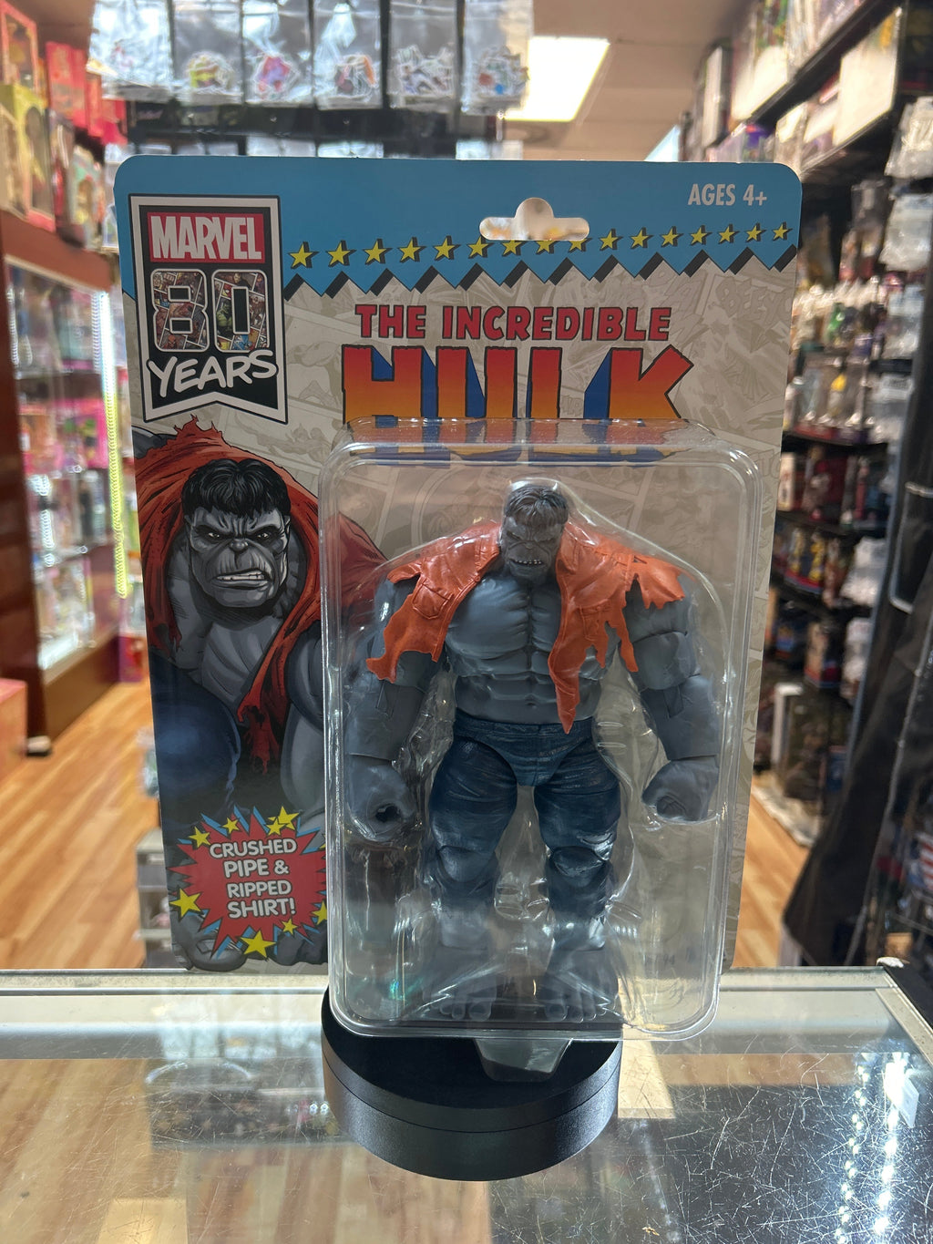 Incredible Hulk Grey Retro (Marvel Legends, Hasbro) *SEALED* product image 2, provided for visual reference and product