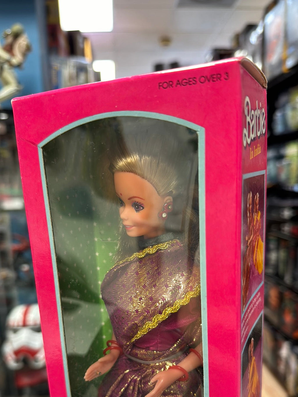 Purple Dress Barbie In India 9910 (Vintage Barbie, Leo Mattel) product image 3, provided for visual reference and product