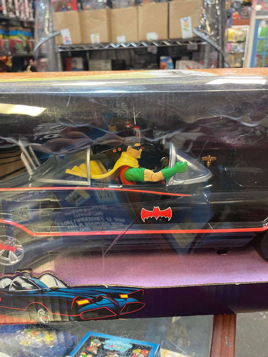 Batmobile with Batman & Robin (Mattel, Batman Classic) **SEALED** product image 7, provided for visual reference and product
