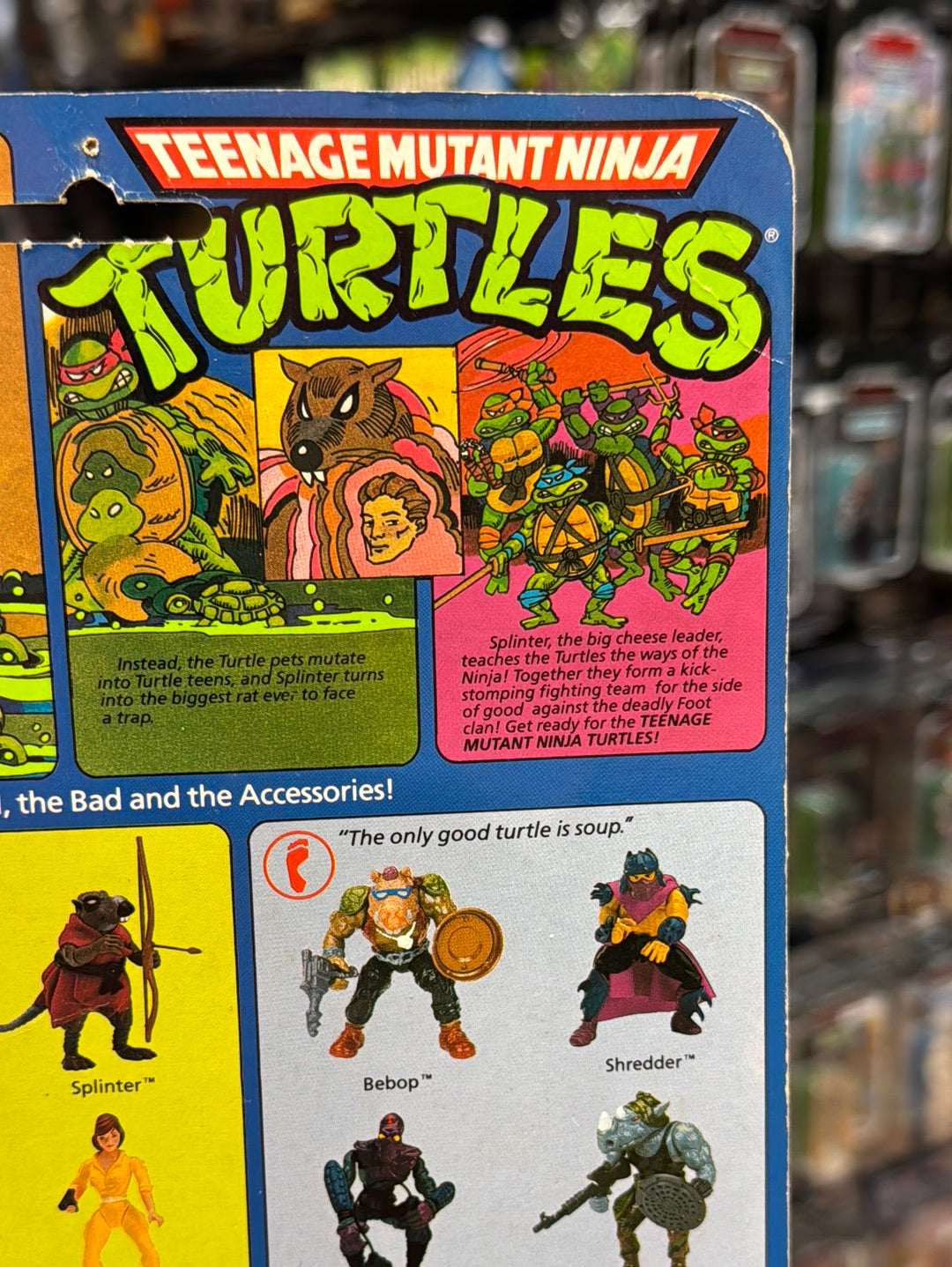 Soft Head 10 Back Michaelangelo 0120 (Vintage TMNT Ninja Turtles, Playmates) Sealed product image 11, provided for visual