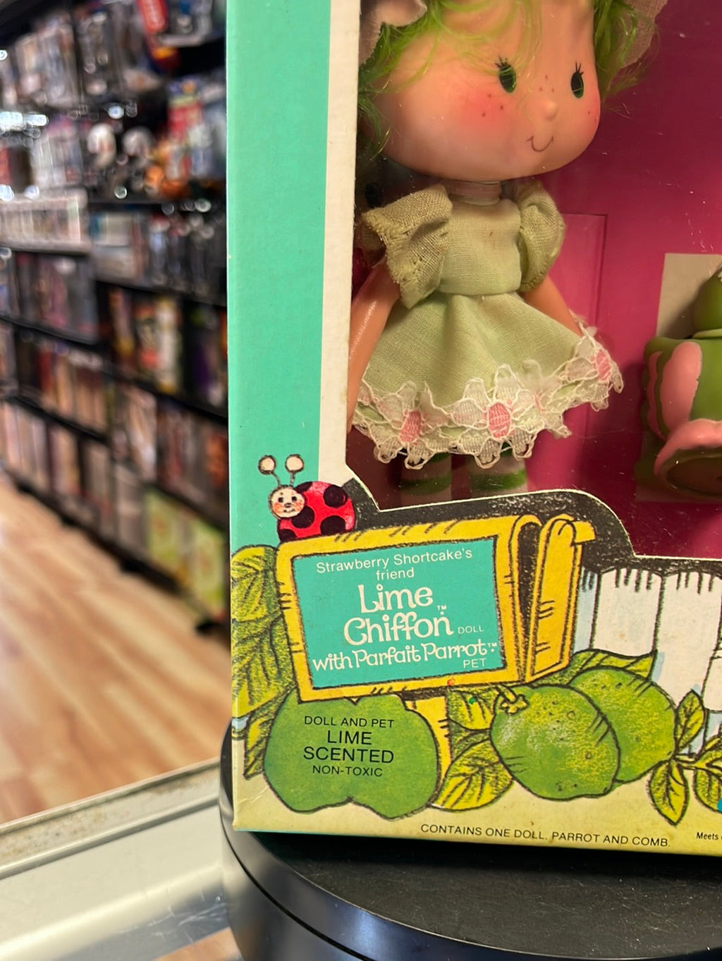 Limon Chiffon with Parfait Parrot (Vintage Strawberry Shortcake, Kenner) Open Box product image 5, provided for visual