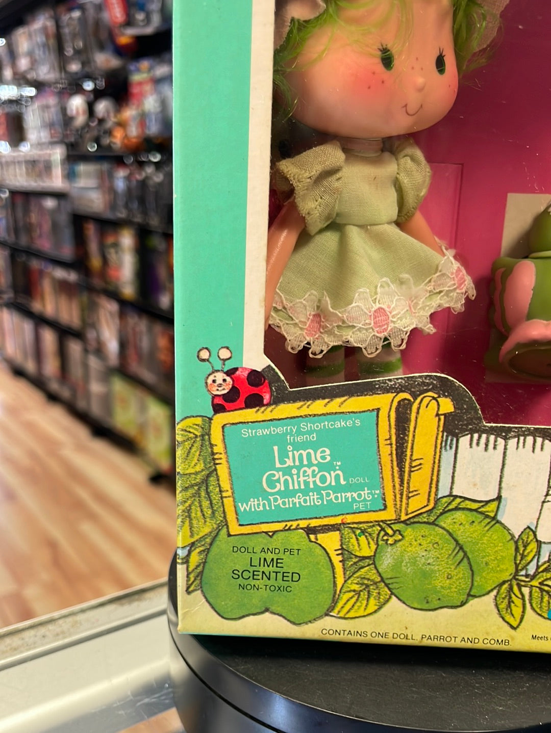 Limon Chiffon with Parfait Parrot (Vintage Strawberry Shortcake, Kenner) Open Box product image 5, provided for visual